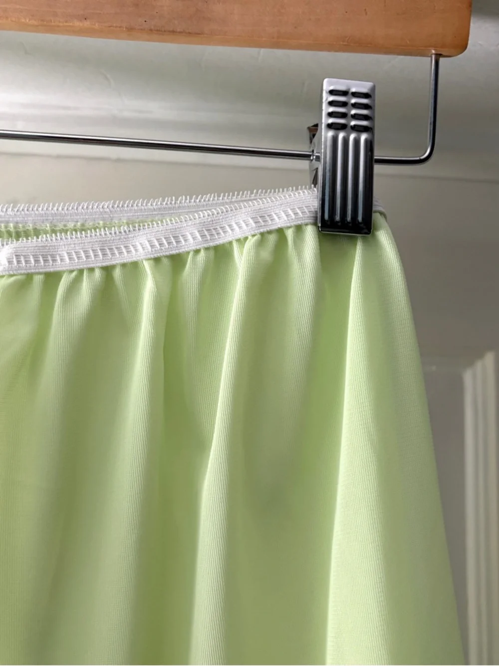 Vintage Pastel Green Lace Trim Half Slip Size XL - Picture 3 of 13